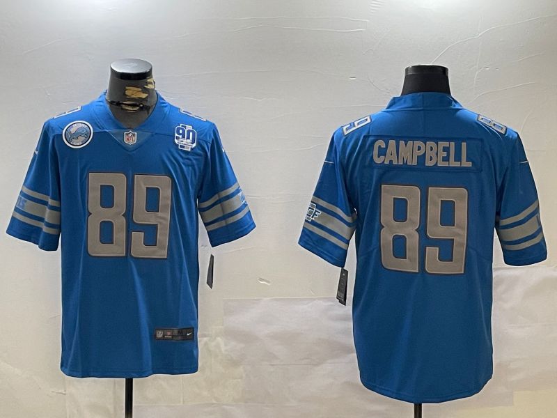 Men Detroit Lions #89 Campbell Blue 2024 Nike Limited NFL Jersey style 4->detroit lions->NFL Jersey